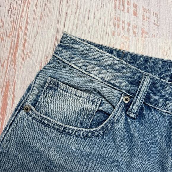 PRPS BISCAYNE Short Capri Frayed Hem Jean SIZE 28 WAIST 27 Crop Distressed Denim - Picture 12 of 13